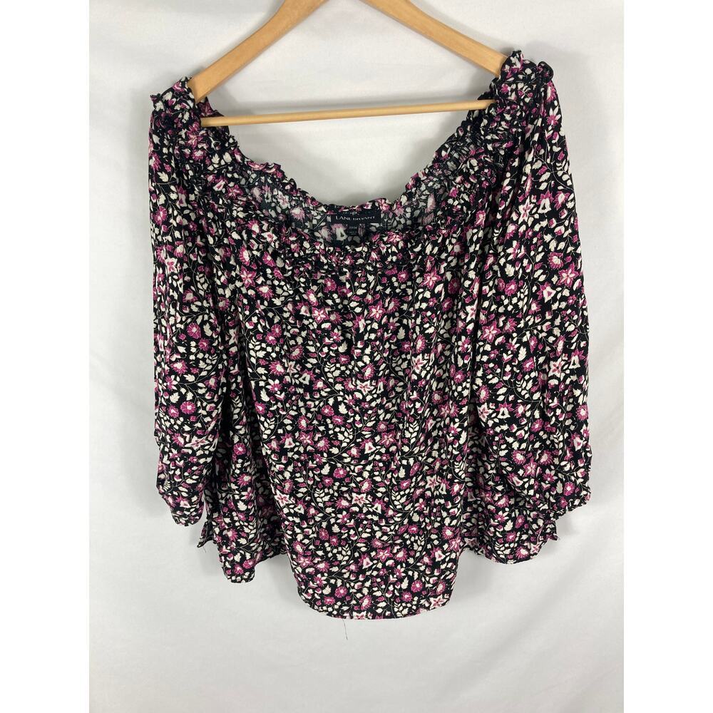 Lane Bryant Floral Off Shoulder Blouse Size 22/24 - Picture 4 of 6